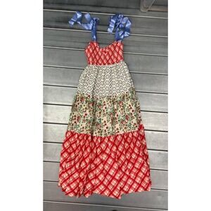 Free People Bluebell Maxi Dress Womens XS Floral Smocked 100% Cotton NWT